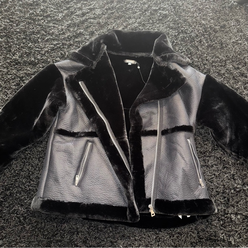 Black Faux Fur Women's Jacket